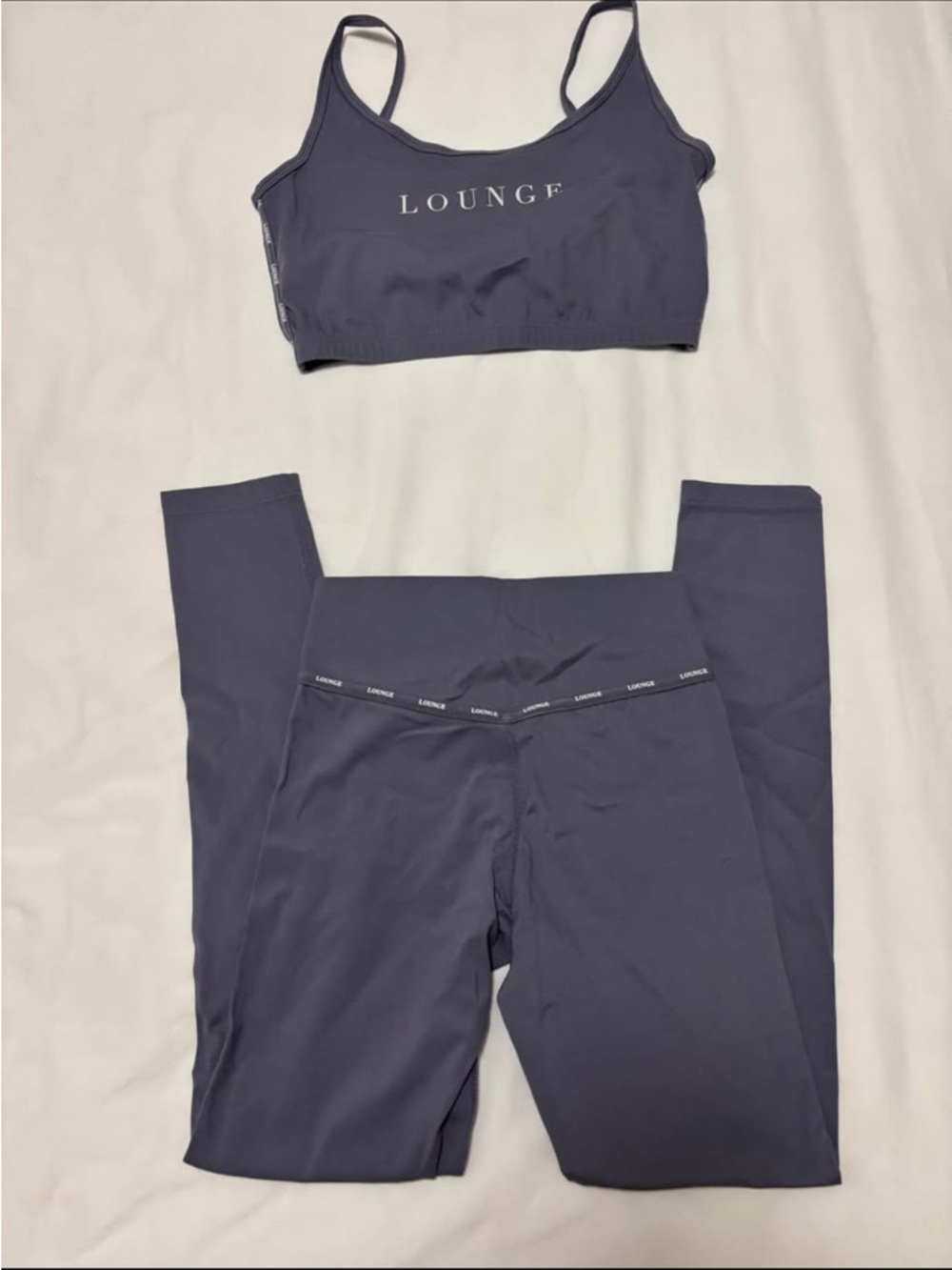 Lounge 2-Piece Activewear Set Purple Sports Bra & Leggings Women S/M